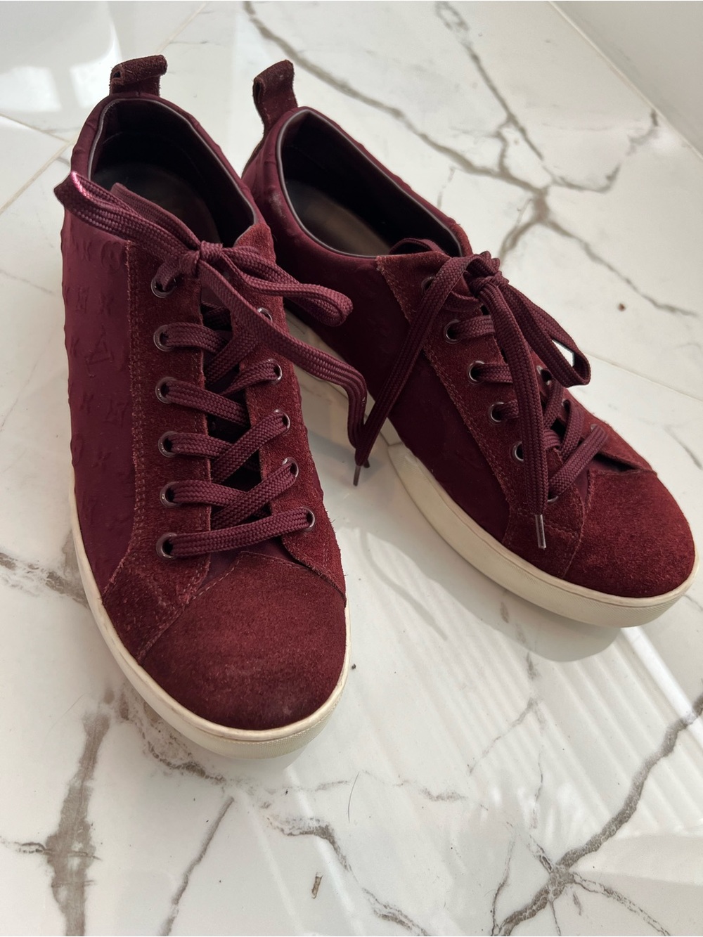 Authentic Louis Vuitton Sneakers – Burgundy